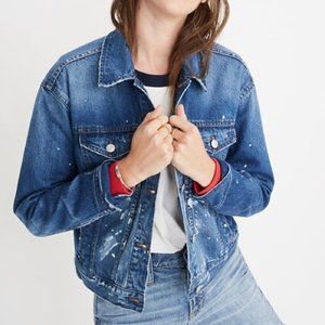 Madewell The Boxy-Crop Jean Jacket Sz M NWT